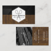 Schaar Logo | houtversiering Visitekaartje (Voorkant / Achterkant)