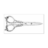 schaar met schuifwiel rubberstempel (Afrduk)