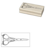 schaar met schuifwiel rubberstempel (Gestempeld)