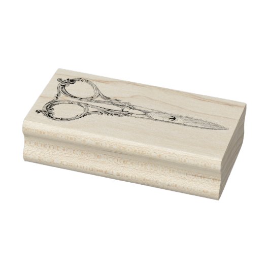 schaar met schuifwiel rubberstempel (Stempel)