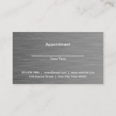 Schaar | Metaal geborsteld | Bloemen Vlinders Afsprakenkaartje (Achterkant)