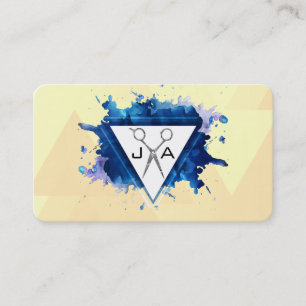 Schaar Monogram Haarstylist Modern Afsprakenkaartje