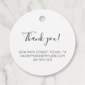  schaar Salon Bedankjes Labels (Achterkant)