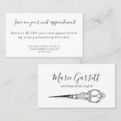 schaar Salon Kortingskaartje (Voorkant / Achterkant)