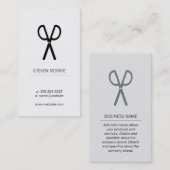 Schaar / Strepen (grijs) Visitekaartje (Voorkant / Achterkant)