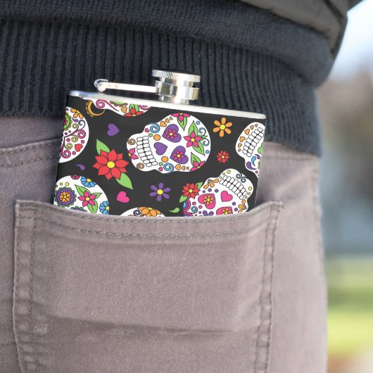 Schaar van de Suikerschedel en bloedige intimidati Heupfles (Voorbeeld)