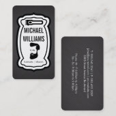 Schaar voor haar | Baardige man | Kapper Visitekaartje (Voorkant / Achterkant)