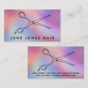 Schaar voor haarstylist Chic tekening kapper MAATW Visitekaartje