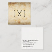 Schaarbeugel /  textuur vierkante visitekaartje (Voorkant / Achterkant)