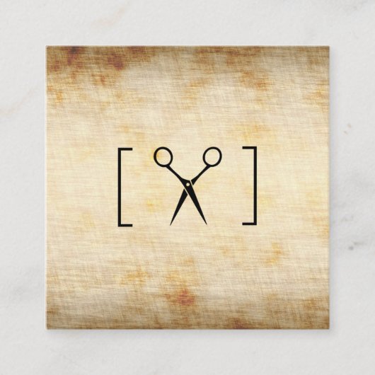 Schaarbeugel /  textuur vierkante visitekaartje (Voorkant)
