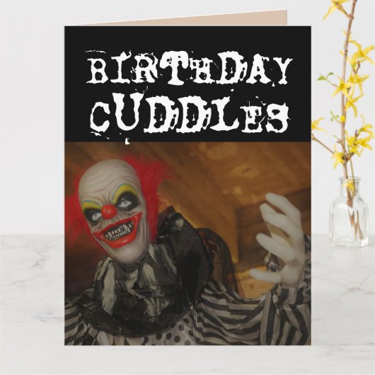 SCHAAREVIL GESLOTEN BIRTHDAY CUDDLES & KISS-Kaarte Kaart (Gele Bloem)