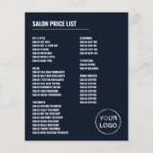 Schaarlogo, Kapsalon, Kapper Advertentie Flyer (Achterkant)