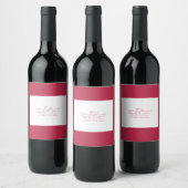 Schaarste aan liefde Elegant Viva Magenta Manuscri Wijn Etiket (Flessen)