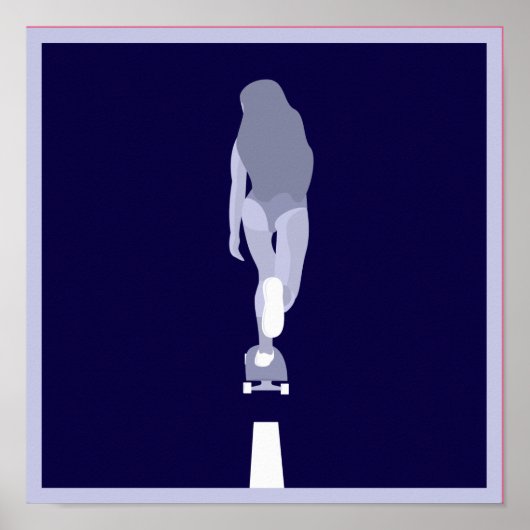 Schaats bij nacht poster (Voorkant)