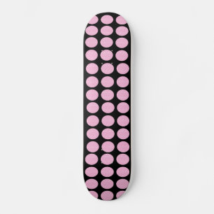 Schaats bord Roze glazen cirkels op zwart Skateboard
