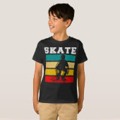 Schaats Boy Skateboarding Kind Retro T-shirt (Voorkant volledig)