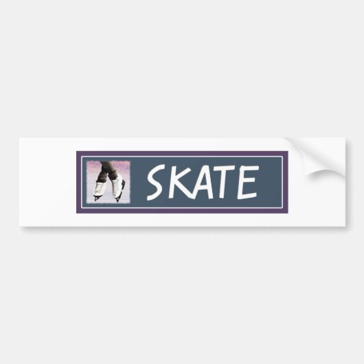 Schaats Bumpersticker (Voorkant)