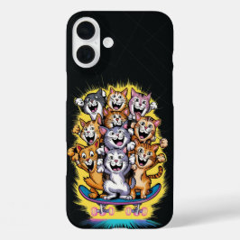 Schaats Cats Squad iPhone 16 Plus Hoesje