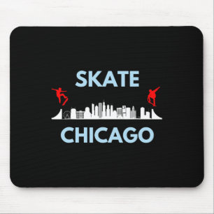 Schaats Chicago Il Skateboardfans Chicago Silhouet Muismat