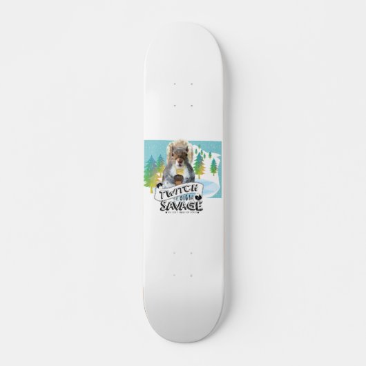 Schaats Deck Squirrel, Twitch de Savage Skateboard (Voorkant)