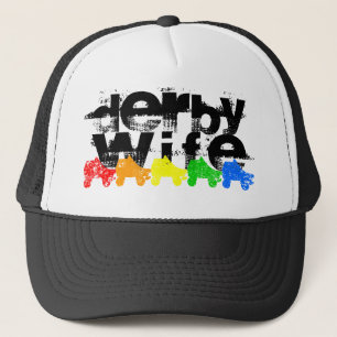 schaats derby-vrouw grunge regenboog trucker pet
