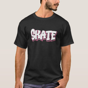 Schaats Graffiti Graphic Cool Boy Girl Retro Skate T-shirt