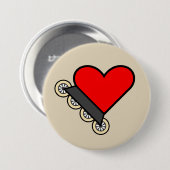 Schaats Love Skating - Grote Button (Voorkant /achterkant)