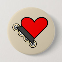 Schaats Love Skating - Grote Button