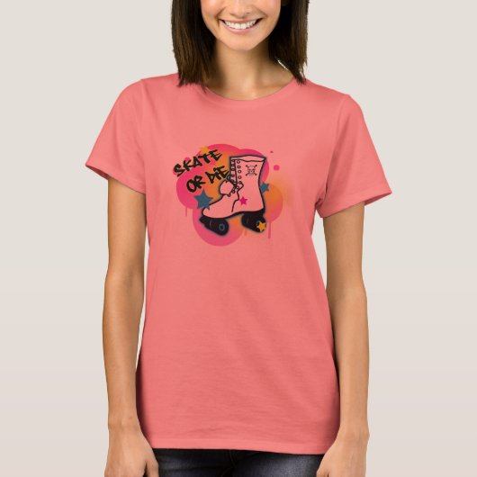 Schaats of Die 80's T-shirt (Voorkant)