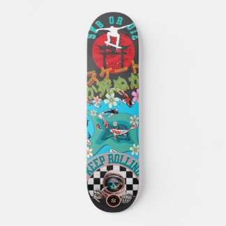 Schaats of Die - Blijf Rolling - Koi viert op vijv Skateboard
