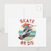 Schaats of die Skateboarder Boy Briefkaart (Voorkant / Achterkant)