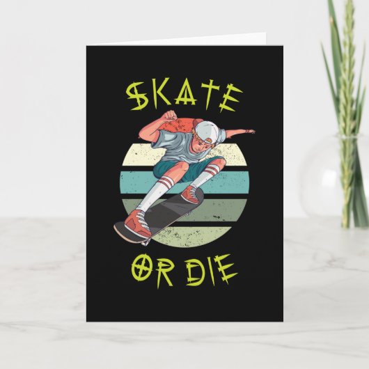 Schaats of die Skateboarder Boy Kaart (Voorkant)