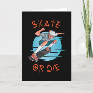 Schaats of die Skateboarder Boy Kaart