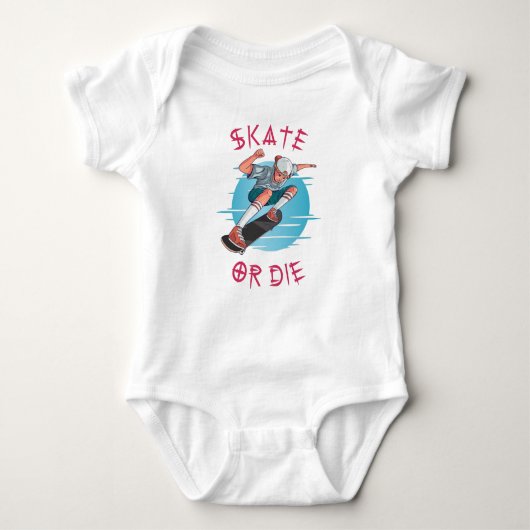 Schaats of die Skateboarder Boy Romper (Voorkant)