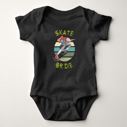 Schaats of die Skateboarder Boy Romper (Voorkant)