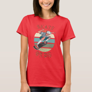 Schaats of die Skateboarder Boy T-shirt