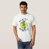 Schaats of die Skeleton Skateboarder T-shirt (Voorkant volledig)