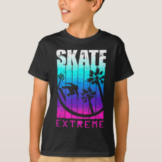 Schaats of sterft, skateboardstraat Extreme Attitu T-shirt