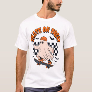 Schaats of Treat Ghost Halloween T-shirt