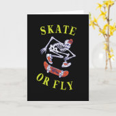 Schaats- of vliegkeletskateboarder kaart (Gele Bloem)