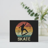 Schaats Olli  ontwerp voor skaters Feestdagenkaart (Staand voorkant)