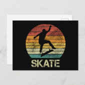 Schaats Olli  ontwerp voor skaters Feestdagenkaart (Voorkant / Achterkant)