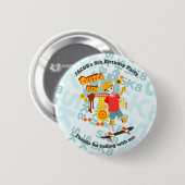 Schaats Park Fun Boy Verjaardagsfeestje Ronde Button 5,7 Cm (Voorkant /achterkant)