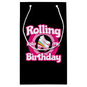 Schaats Party - Roller Roller Skating Birthday Klein Cadeauzakje (Achterkant)