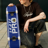Schaats Pro Photo Gestreept Blauw & Wit Skateboard