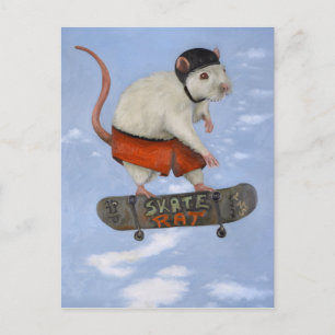 Schaats Rat Briefkaart