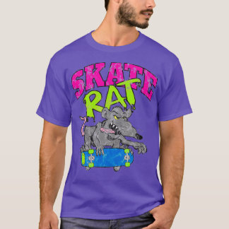 Schaats Rat Retro Distress Skateboarding T-shirt