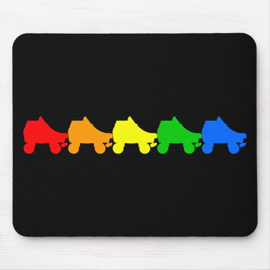 schaats regenboog muismat (Voorkant)