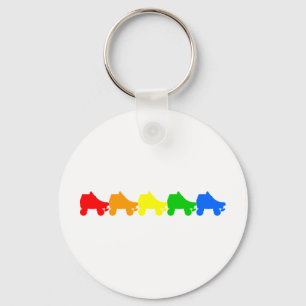 schaats regenboog sleutelhanger