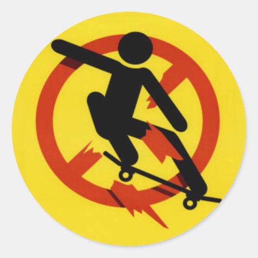 schaats ronde sticker (Voorkant)